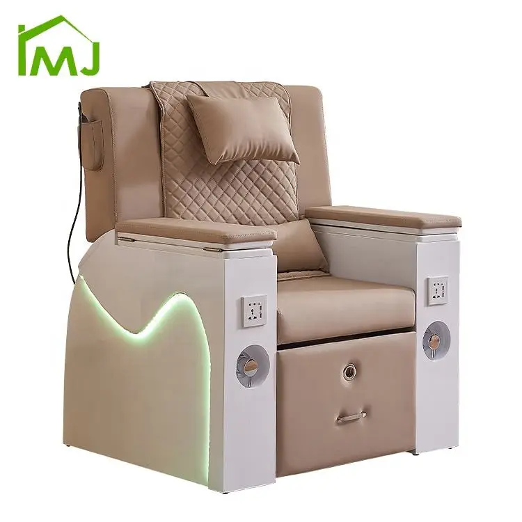 Modern Nail Salon Electric Reclining Foot Spa Bath Manicure Pedicure Massage Chair — view 1