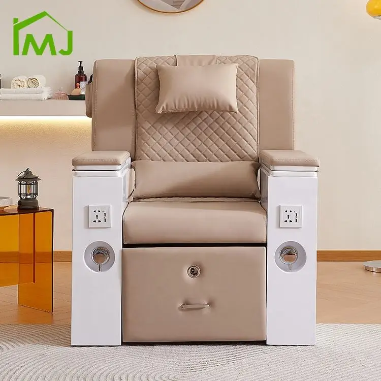 Modern Nail Salon Electric Reclining Foot Spa Bath Manicure Pedicure Massage Chair — image 3