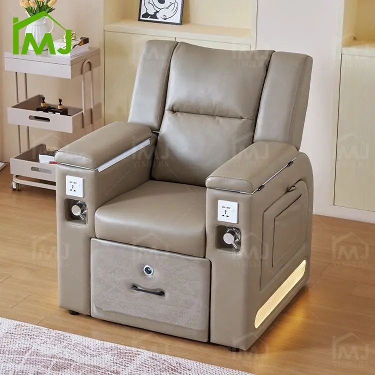 Modern Nail Salon Electric Reclining Foot Spa Bath Manicure Pedicure Spa Chair — image 4