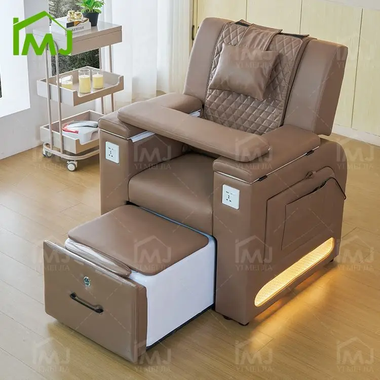 Nail Salon Electric Reclining Foot Spa Bath Manicure No Plumbing Pedicure Massage Chair — view 2