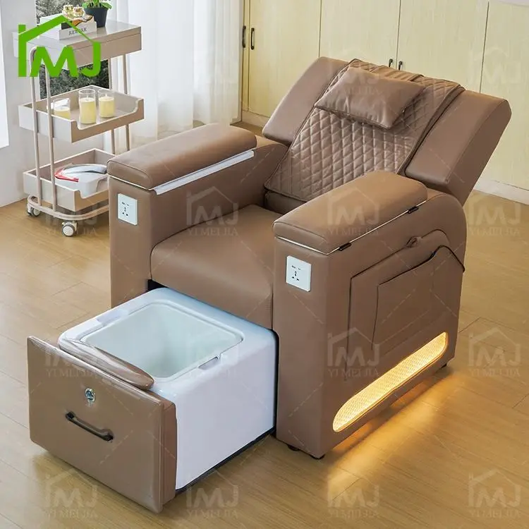 Nail Salon Electric Reclining Foot Spa Bath Manicure No Plumbing Pedicure Massage Chair — view 3