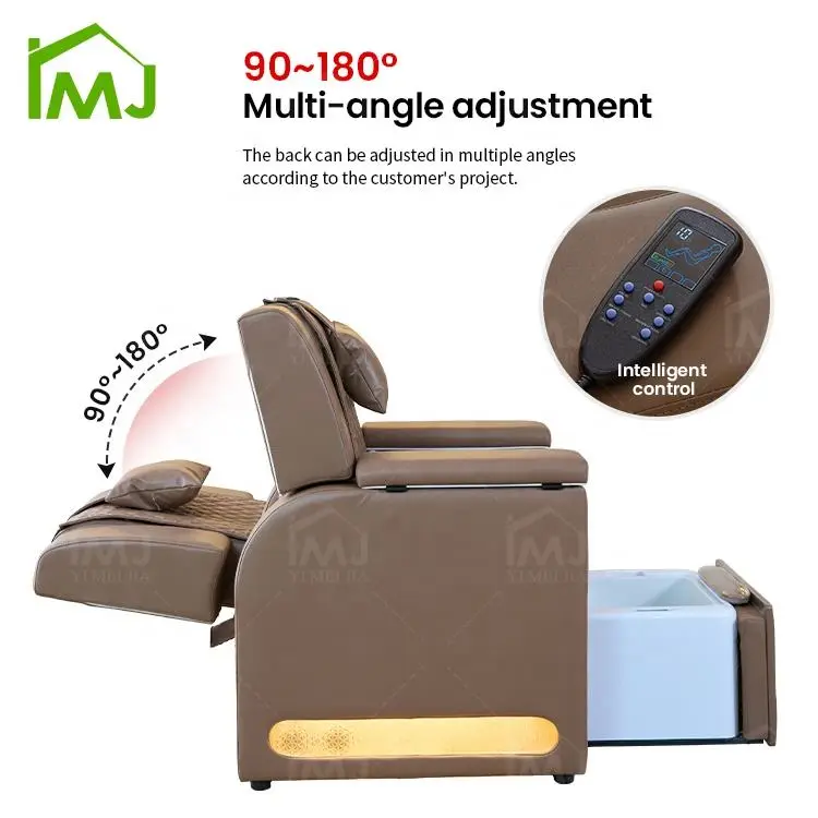 Nail Salon Electric Reclining Foot Spa Bath Manicure No Plumbing Pedicure Massage Chair — view 4