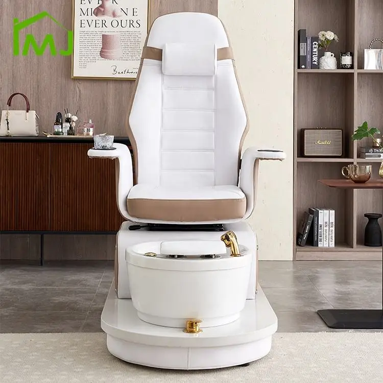 Modern Nail Salon Rotating Reclining Foot Spa Bath Manicure Pedicure Chair — image 3