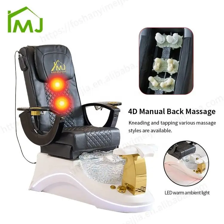 Modern Electric Reclining Massage Salon Foot Bath Spa Manicure Throne Pedicure Chair — image 5