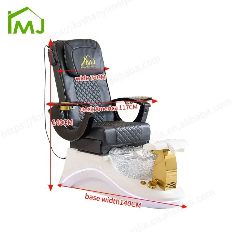 Modern Electric Reclining Massage Salon Foot Bath Spa Manicure Throne Pedicure Chair — image 7