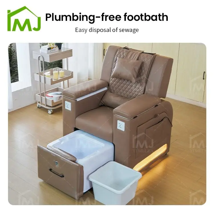 Modern Nail Salon Furniture Manicure Reclining Foot Spa Bath Pedicure Massage Chair — image 7
