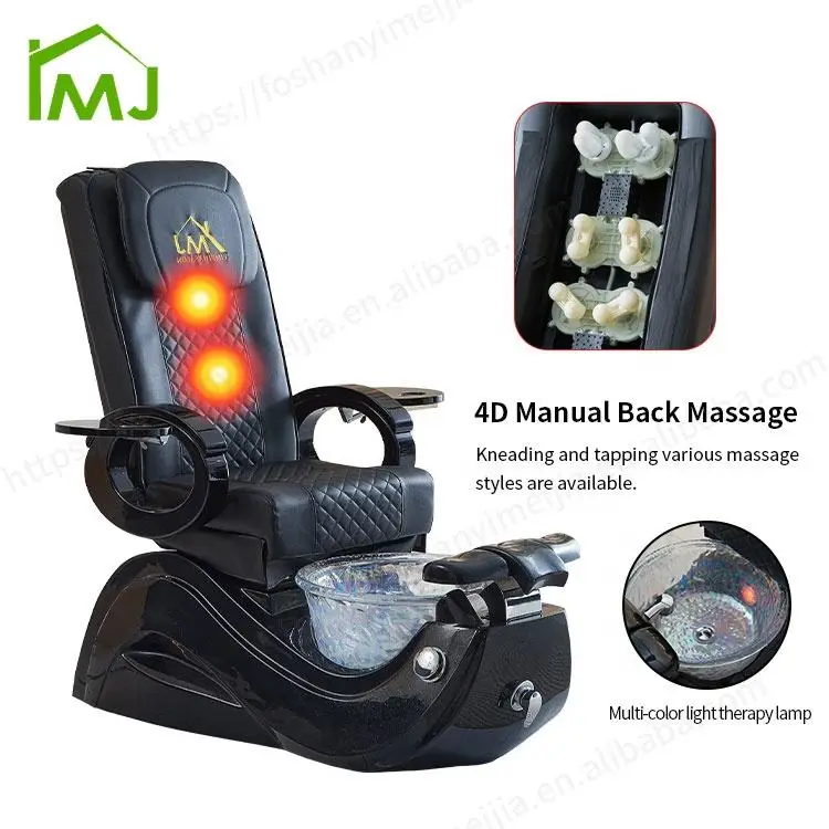 Modern Nail Salon Multifunction Reclining Foot Spa Manicure Pedicure Massage Chair — view 4