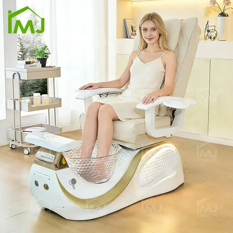 Luxury Nail Salon Foot Care Manicure Foot Spa Electric Massage Pedicure Chair — image 3