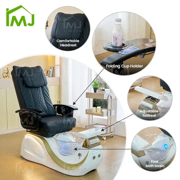 Luxury Nail Salon Foot Care Manicure Foot Spa Electric Massage Pedicure Chair — image 7