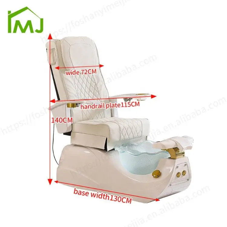 Modern Nail Salon Manicure Electric Reclining Massage Foot Spa Pedicure Chair — image 7