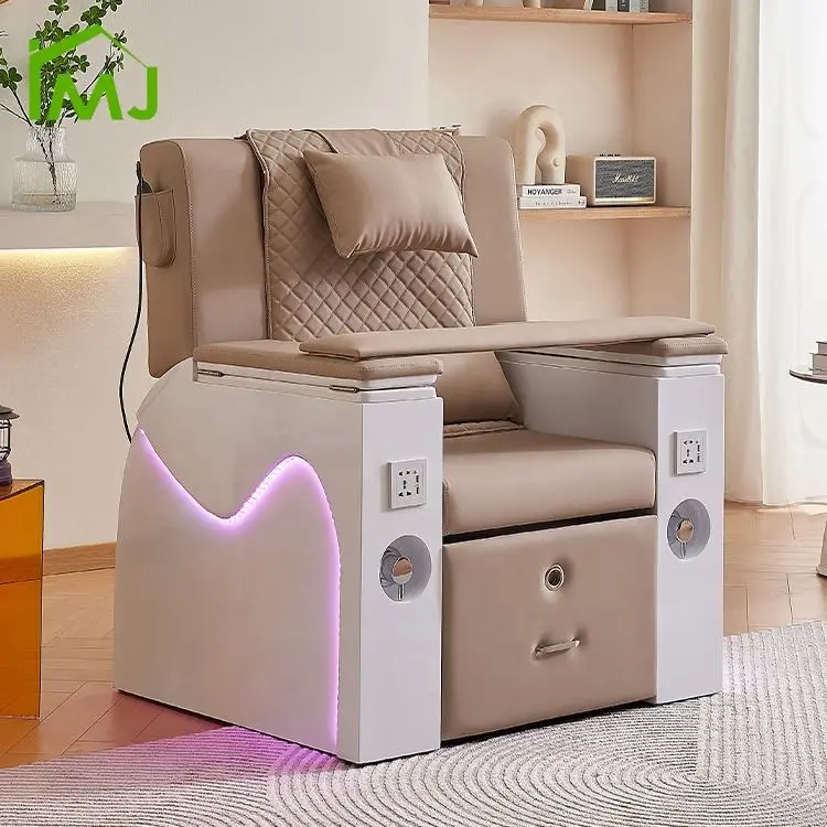 Nail Salon Electric Reclining Bath Manicure Station Foot Spa Massage Pedicure Chairs — image 3