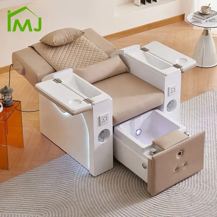Nail Salon Electric Reclining Bath Manicure Station Foot Spa Massage Pedicure Chairs — image 4