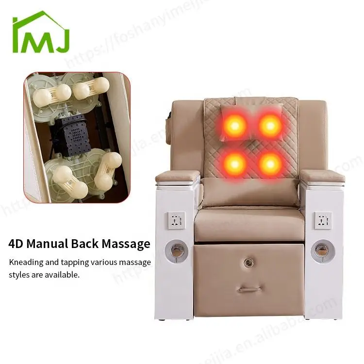 Nail Salon Electric Reclining Bath Manicure Station Foot Spa Massage Pedicure Chairs — image 5