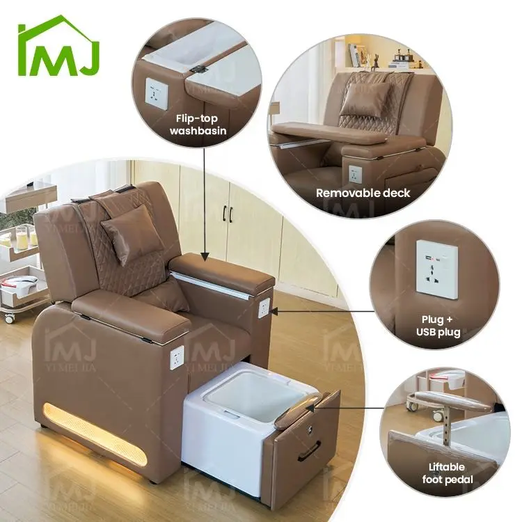 Nail Salon Furniture Electric Massage Manicure Pipeless Foot Spa Pedicure Station Chairs — image 7