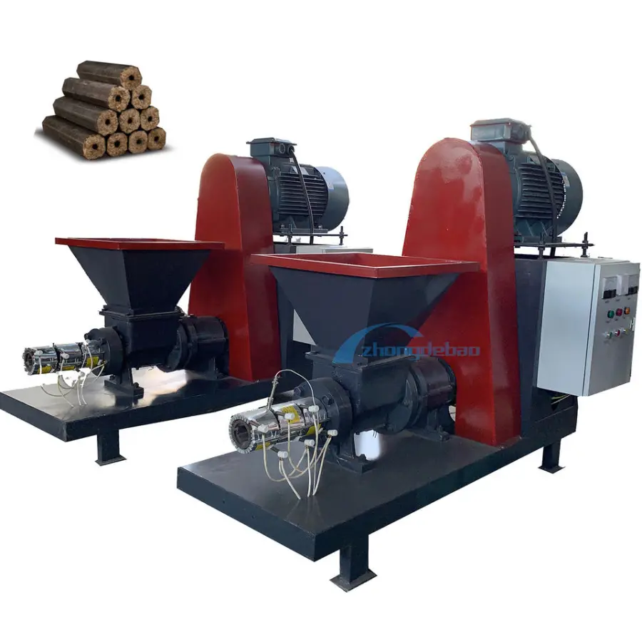 Biomass Briquette Machine  1-2t/h Capacity with Engine High Efficiency Sawdust Straw Rice Husk Rod Making Press — image 3