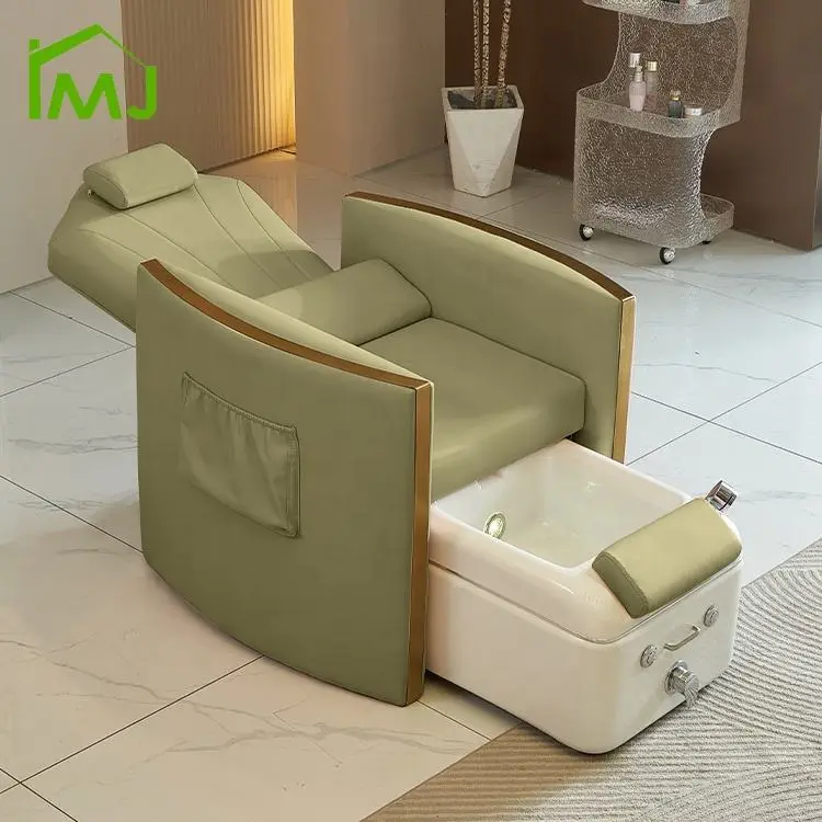 Nail Salon Electric Backrest Lift Foot Bathing Manicure Station Pedicure Spa Chairs — view 3