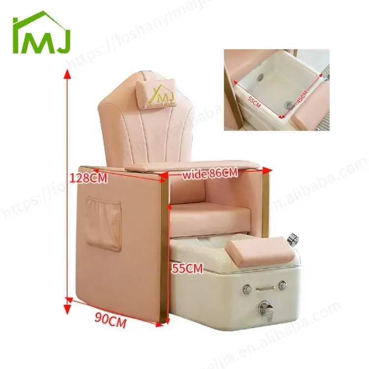 Nail Salon Electric Backrest Lift Foot Bathing Manicure Station Pedicure Spa Chairs — view 6