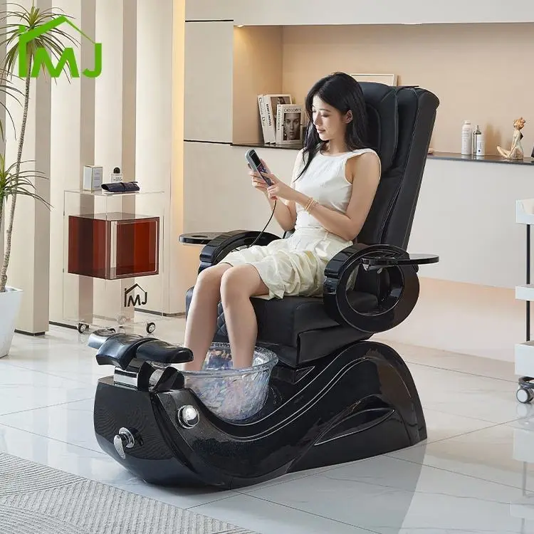 Luxury Multifunction Nail Salon Manicure Foot Spa Massage Pedicure Chairs — view 1