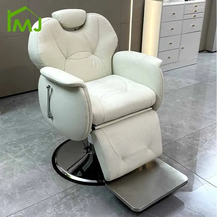 Modern Barbershop Salon Remote Control Adjustment Reclining Rotating Barber Chair — view 1
