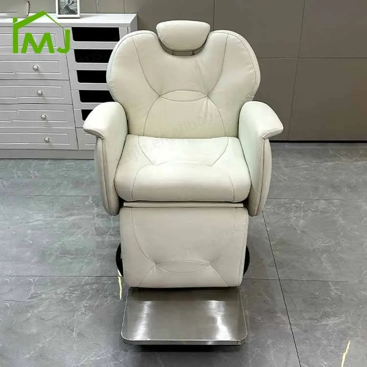 Modern Barbershop Salon Remote Control Adjustment Reclining Rotating Barber Chair — view 2
