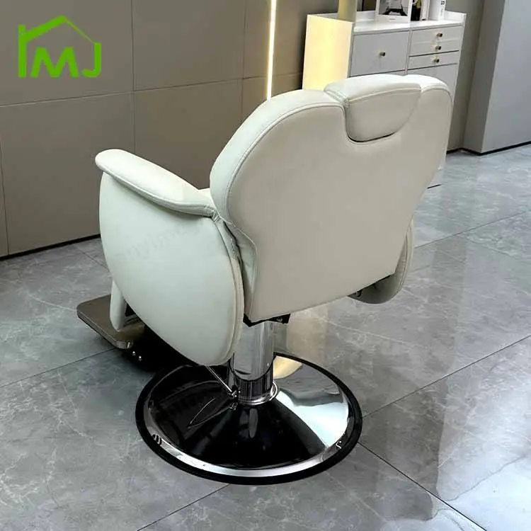 Modern Barbershop Salon Remote Control Adjustment Reclining Rotating Barber Chair — view 4