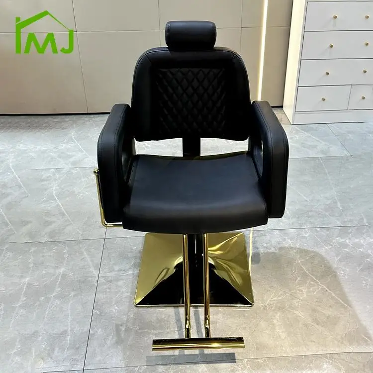 Barber Shop Black Hair Salon Styling Adjustable Rotation Barber Chair — image 2