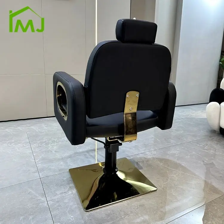 Barber Shop Black Hair Salon Styling Adjustable Rotation Barber Chair — image 3