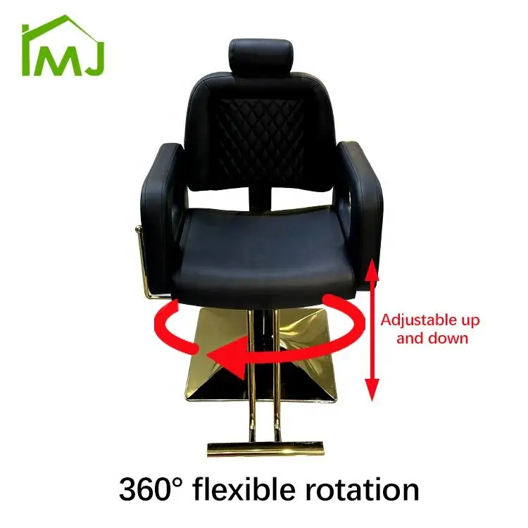 Barber Shop Black Hair Salon Styling Adjustable Rotation Barber Chair — image 5