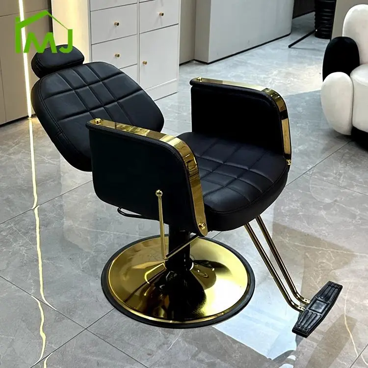 Modern Barbershop Black Hair Salon Furniture Adjustable Rotation Hydraulic Barber Chair — image 3