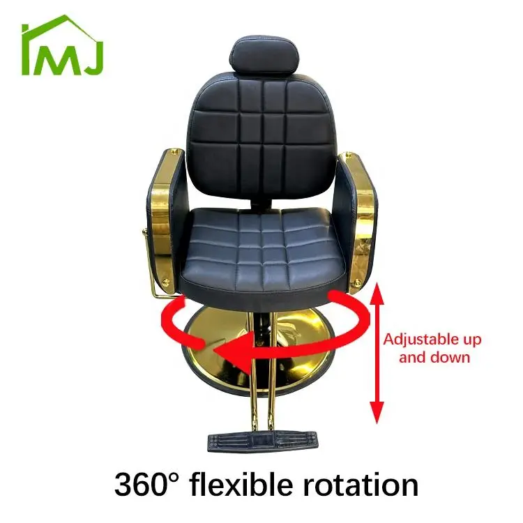 Modern Barbershop Black Hair Salon Furniture Adjustable Rotation Hydraulic Barber Chair — image 5