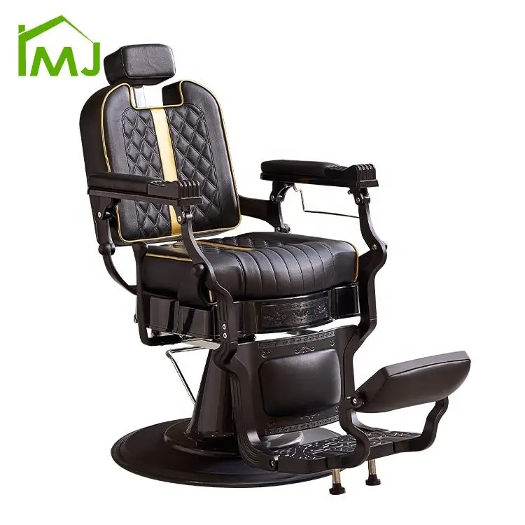 Barber Shop Professional Hairdressing Hydraulic Recliner Hair Chair Vintage Barber Chair — image 7
