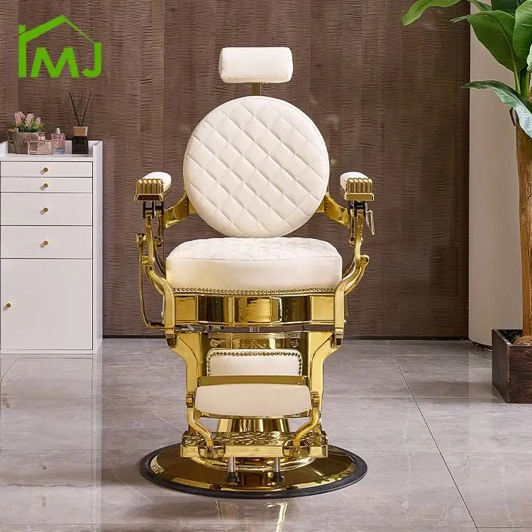 Hair Salon Furniture Vintage Barber Chair Hairdressing Hydraulic Recliner Heavy Duty Barber Chair — image 3