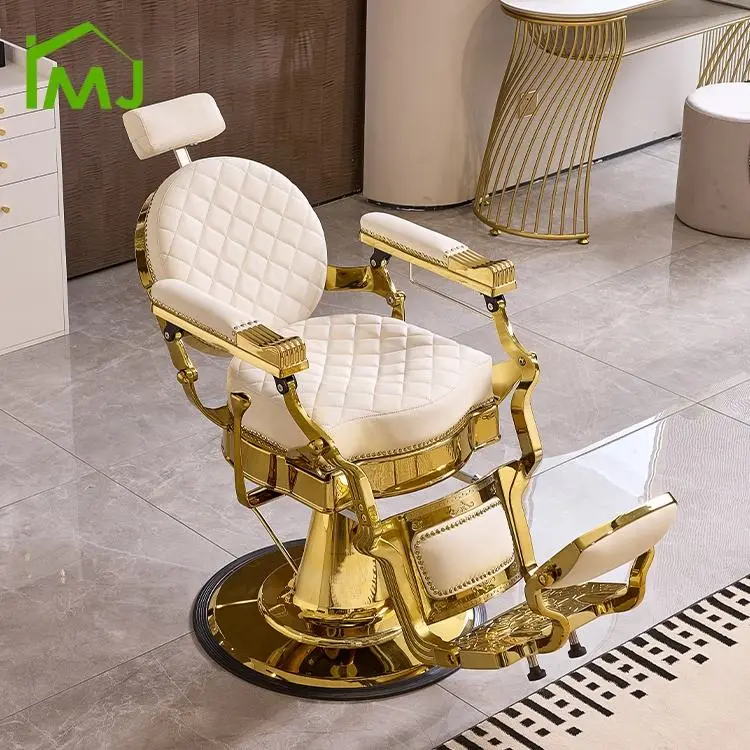 Hair Salon Furniture Vintage Barber Chair Hairdressing Hydraulic Recliner Heavy Duty Barber Chair — image 4