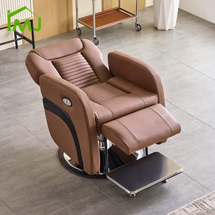 Luxury Barber Shop Electrica Adjustable Swivel Hairdressing Shampoo Chair Hydraulic Recliner Barber Chair — image 3