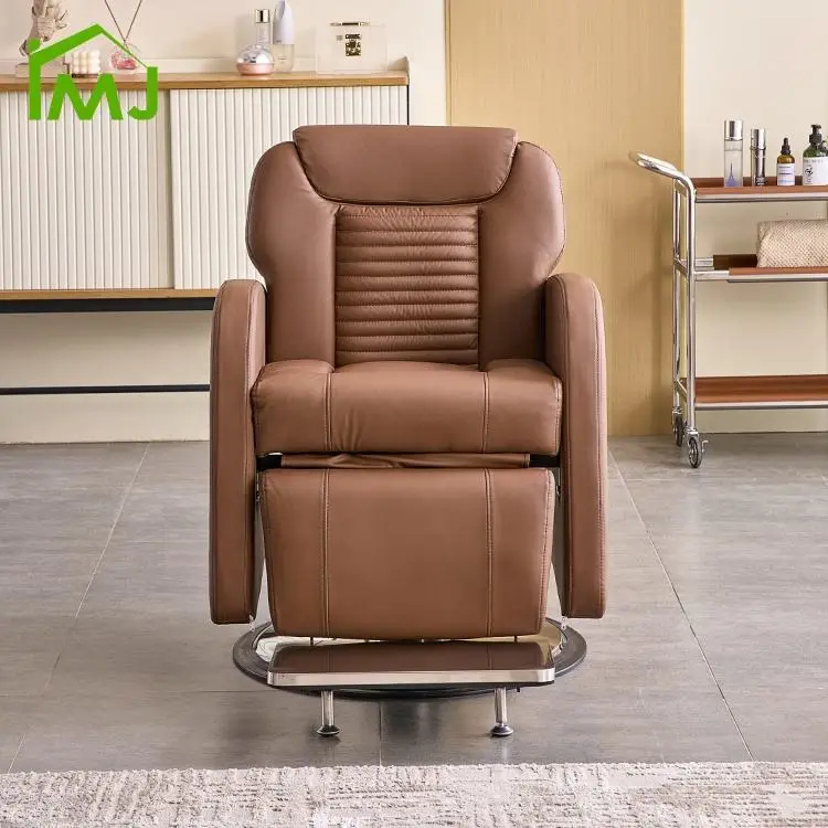 Luxury Barber Shop Electrica Adjustable Swivel Hairdressing Shampoo Chair Hydraulic Recliner Barber Chair — image 4