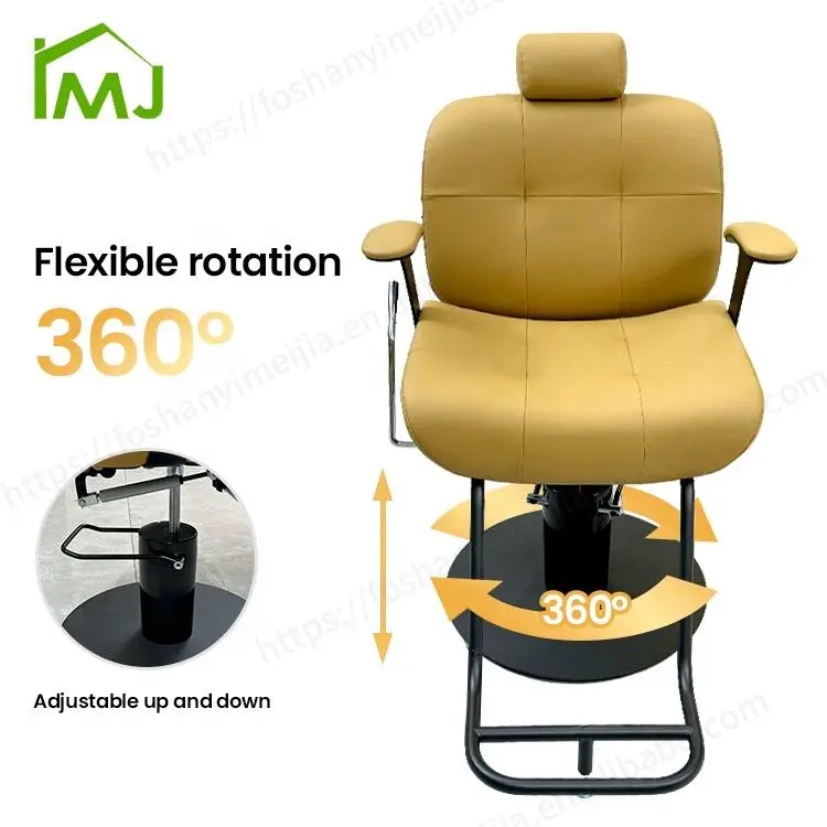 Hair Salon Furniture Barber Chairs Hairdressing Silla De Barbero Recliner Barber Chair — image 5