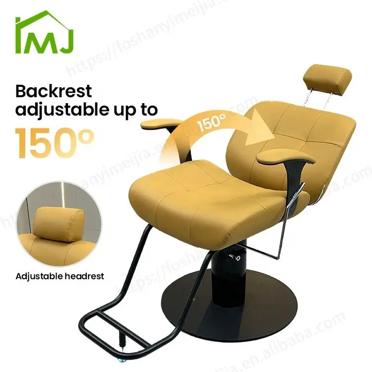 Hair Salon Furniture Barber Chairs Hairdressing Silla De Barbero Recliner Barber Chair — image 6
