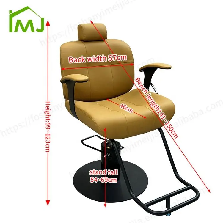 Hair Salon Furniture Barber Chairs Hairdressing Silla De Barbero Recliner Barber Chair — image 7