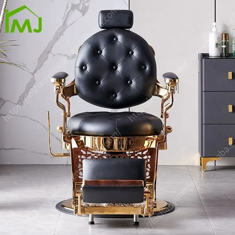 Beauty Salon Furniture Vintage Barber Chair Hairdressing Hydraulic Recliner Hair Barber Chair — image 7