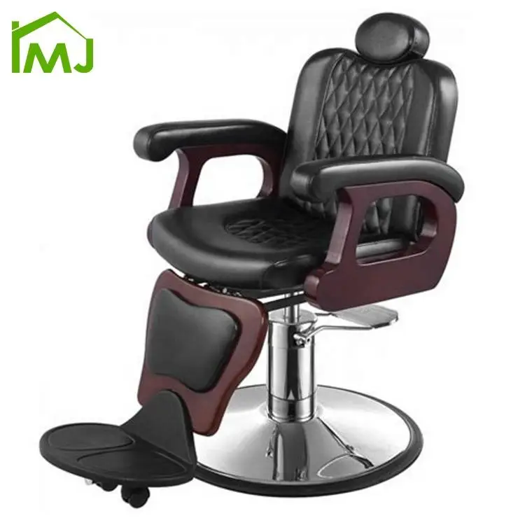 Beauty Salon Furniture Black Vintage Barber Chair Hairdressing Hydraulic Recliner Hair Barber Chair — view 1