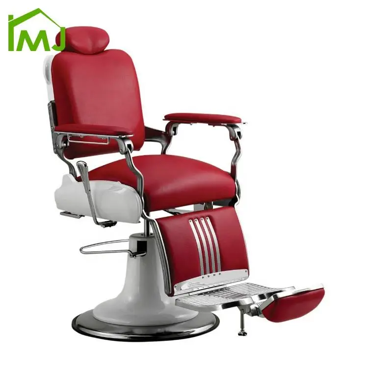 Beauty Salon Furniture Black Vintage Barber Chair Hairdressing Hydraulic Recliner Hair Barber Chair — image 7