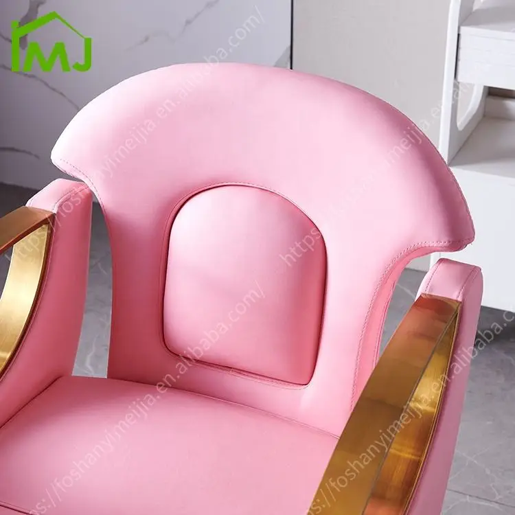 Beauty Salon Furniture Spa Nail Shop Modern Swivel Stylist Pink Salon Hair Baber Chair — image 3