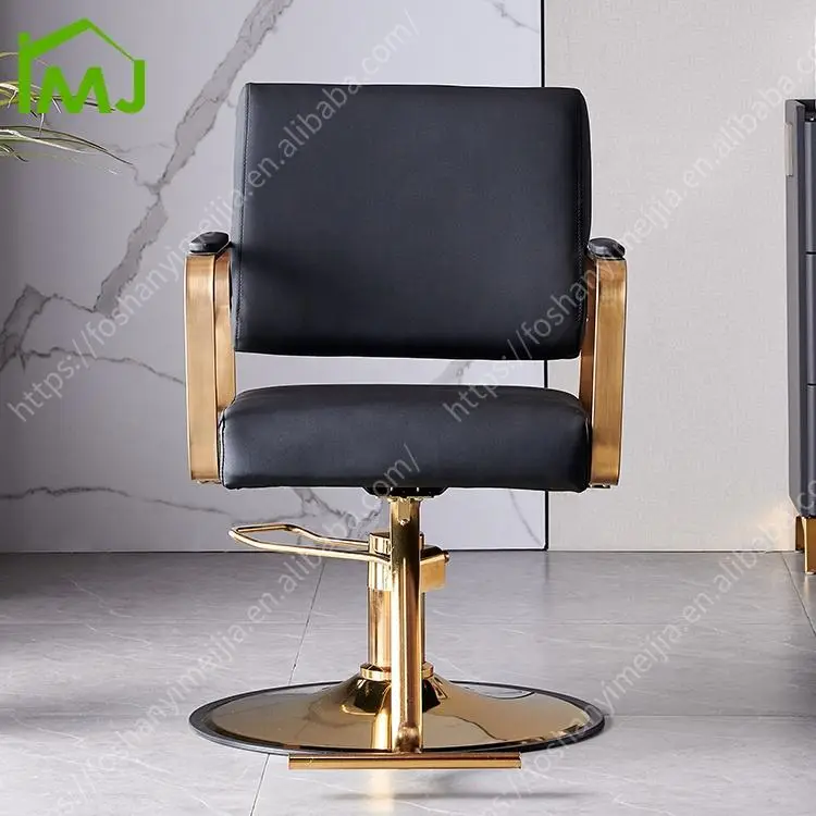 Factory Wholesale Adjustable Height Swivel Hairdressing Salon Chairs Hair Barber Chair — image 6