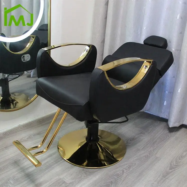 Factory Wholesale Adjustable Height Swivel Hairdressing Hydraulic Recliner Hair Barber Chair — view 1