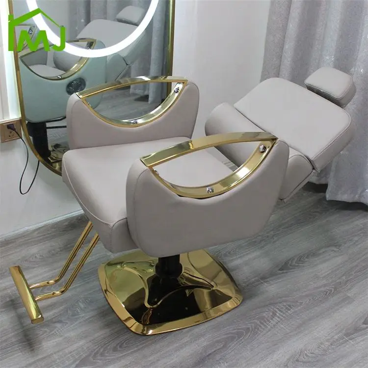 Factory Wholesale Adjustable Height Swivel Hairdressing Hydraulic Recliner Hair Barber Chair — image 5