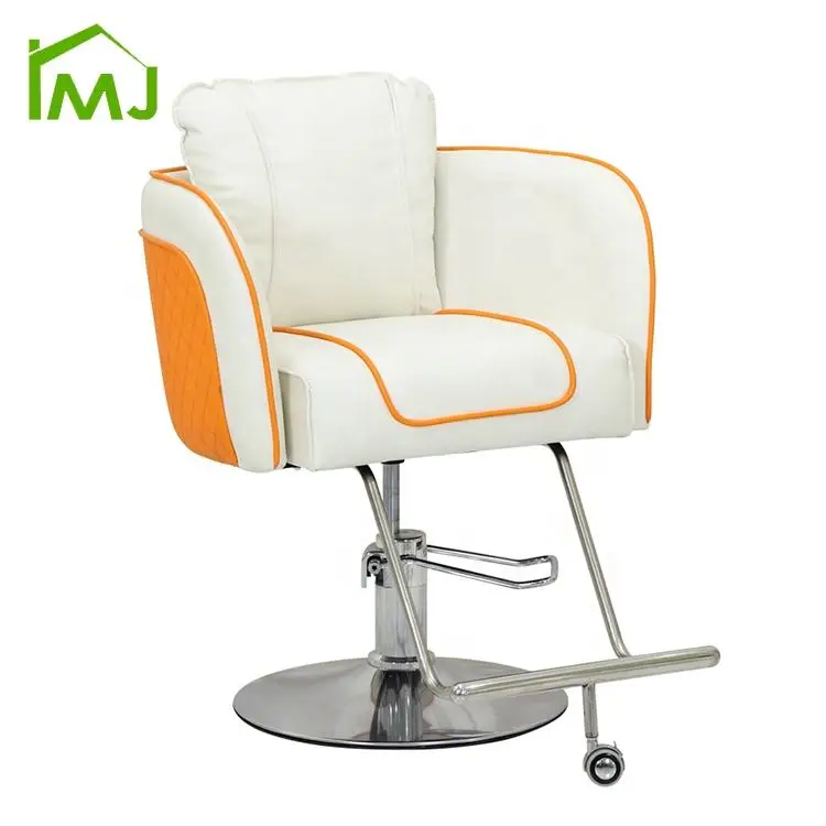 Barber Shop Unique Design White Leather Styling Stool Hairdressing Chairs Barber Chair — image 6