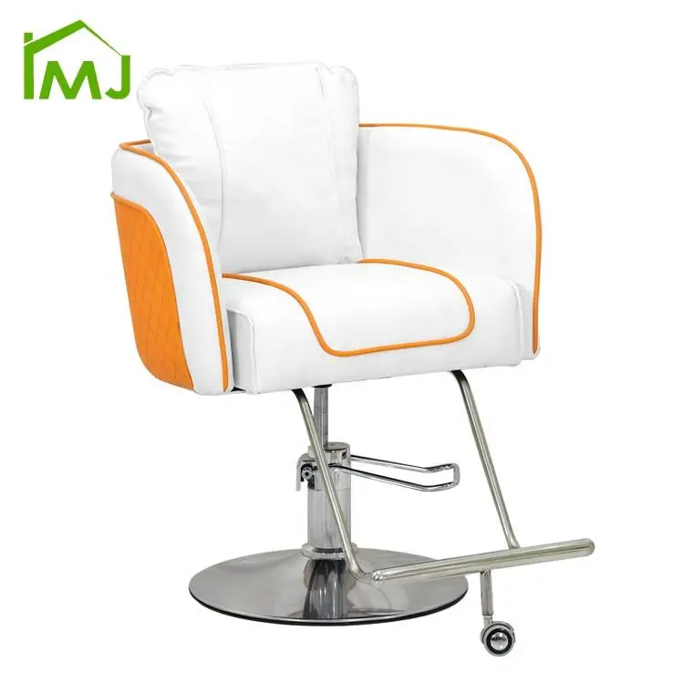Barber Shop Unique Design White Leather Styling Stool Hairdressing Chairs Barber Chair — image 7