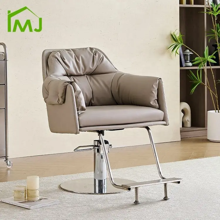 Custom Barber Shop Adjustable Height Swivel Hairdressing Hydraulic Recliner Hair Salon Barber Chair — view 1