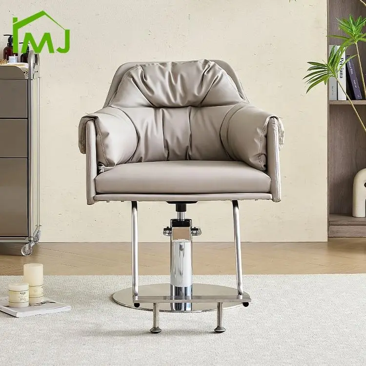 Custom Barber Shop Adjustable Height Swivel Hairdressing Hydraulic Recliner Hair Salon Barber Chair — image 4