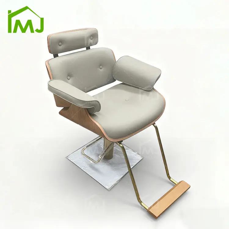 Custom Barber Shop Adjustable Height Swivel Hairdressing Hydraulic Recliner Hair Salon Barber Chair — image 6
